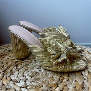 Loeffler Randall NEW Penny Gold Heels size 8.5